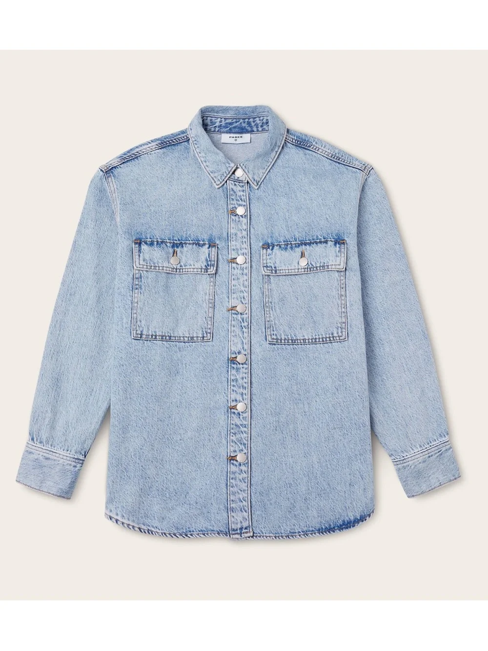 Parke x Target Light Wash Oversized Denim Shacket NWT - Picture 4 of 4